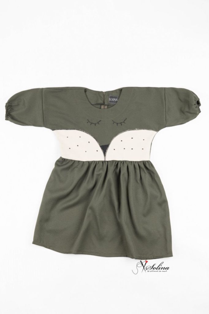 پیراهن کوتاه دخترانه سبز روشن