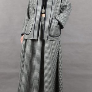 کت و دامن یلدا سبز زیتونی